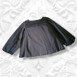 BCBGMaxAzria | Gorgeous Black Voluminous Puff Sleeve Top (SIZE M)